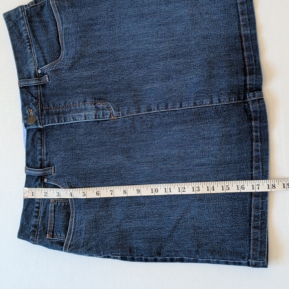 Croft & Barrow Effortless Stretch Denim Jean Skort 14 Blue Built-in Shorts - Picture 13 of 14